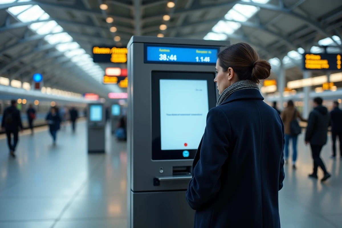 Femme examinant un message d