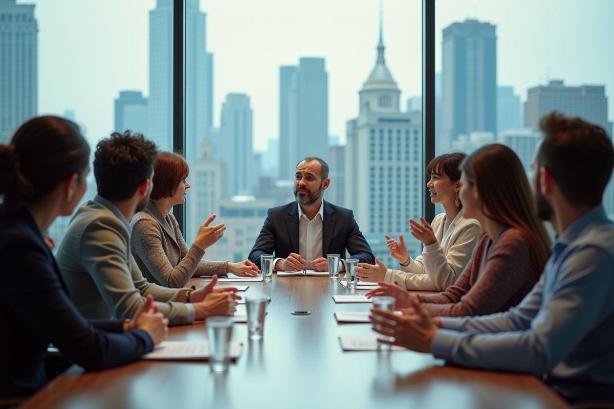 Groupe diversifié participe à une leçon d